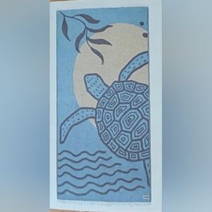 Sand Cloud Turkish Cotton Beach Towel With Sea Turtle And Moon Design NWT